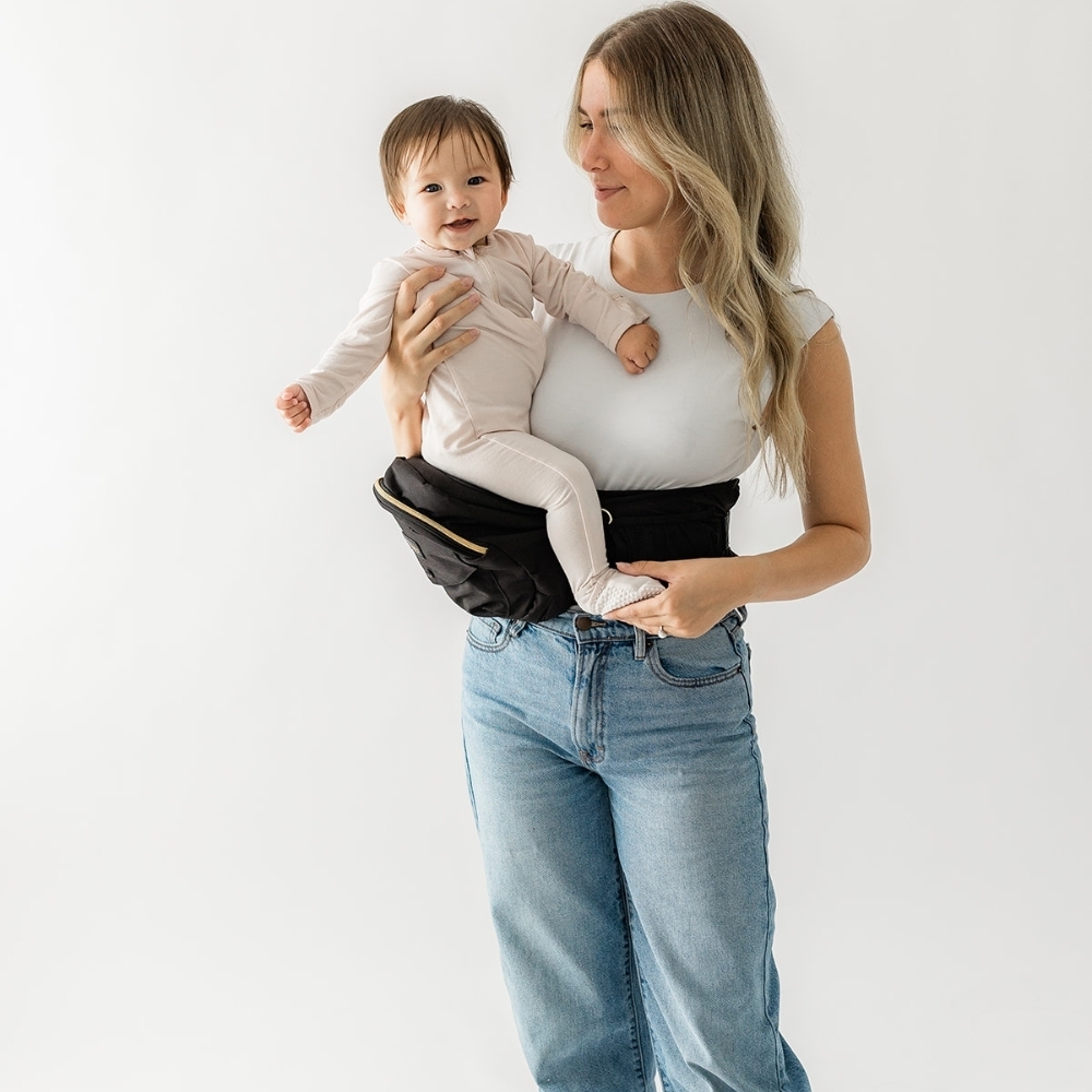 New Black tush baby  Hands-Free Baby Waist Seat Belt - Comfortable Support Moms